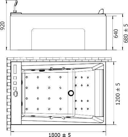 Акриловая ванна Orans 65105L0 L 180x120 см, левая, пристенная, с гидромассажем, белая, с каркасом, д Sancos — официальный сайт