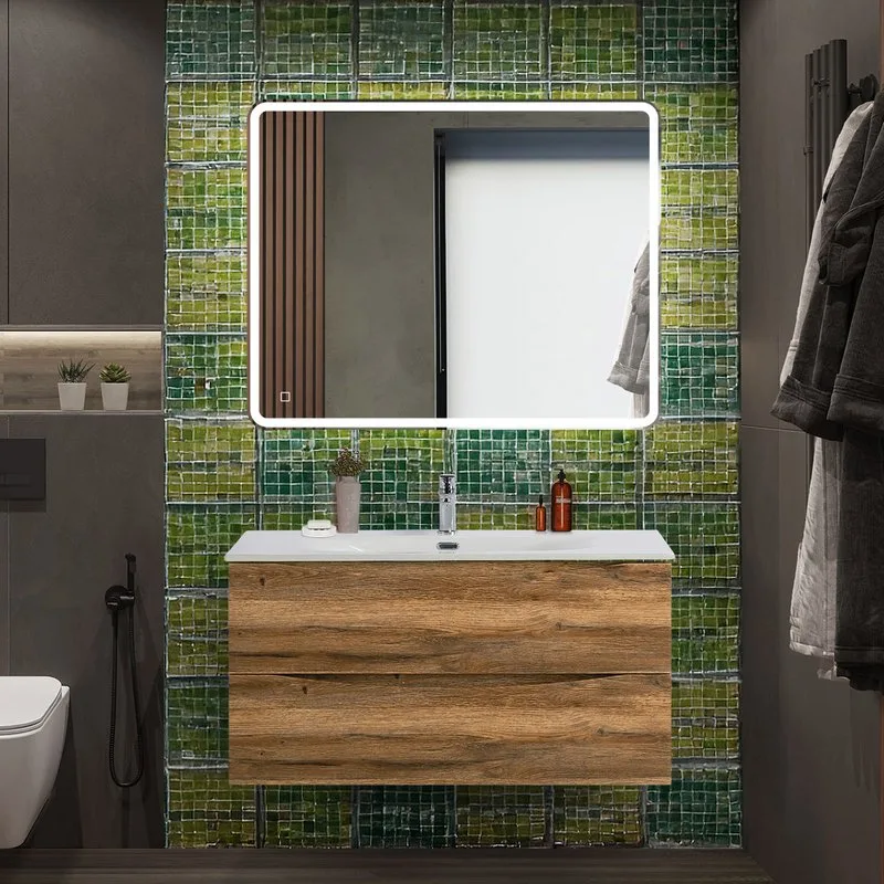 Тумба под раковину без столешницы BelBagno Marino-cer-n 100 подвесная, rovere rustico Sancos — официальный сайт