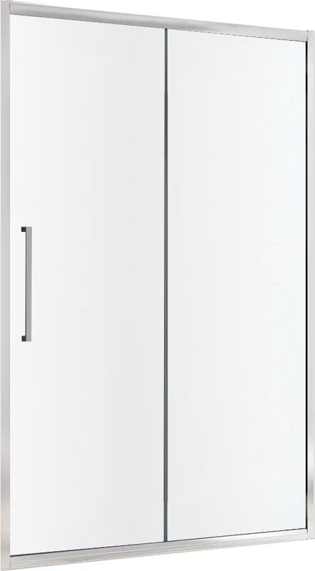 Душевая дверь в нишу Abber Schwarzer Diamant AG30130MH 130 см, профиль хром, стекло матовое Sancos — официальный сайт