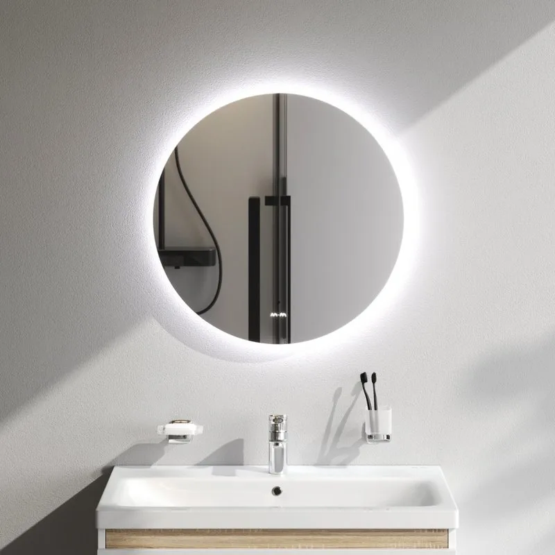 Зеркало круглое AM.PM X-Joy M85MOX40601S 60x60 с подсветкой Sancos — официальный сайт