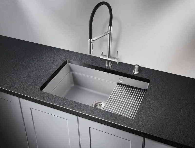 Мойка кухонная Granula Kitchen Space 7303U, алюминиум Sancos — официальный сайт