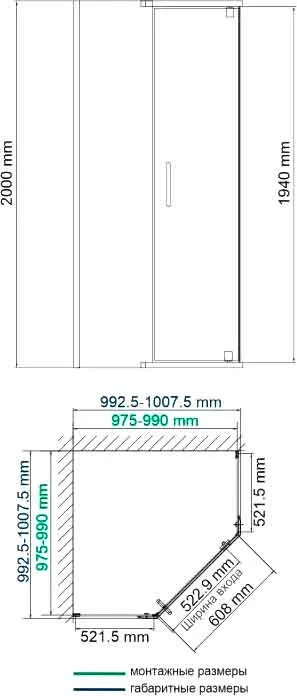 Душевой уголок Wasserkraft Wiese 84P 38 100х100 см, профиль матовый черный, стекло прозрачное Sancos — официальный сайт