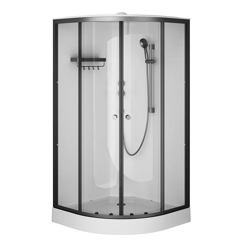 Душевая кабина AM.PM X-Joy W94C-401-100BT 100х100 см, низкий поддон, матовый черный Sancos — официальный сайт