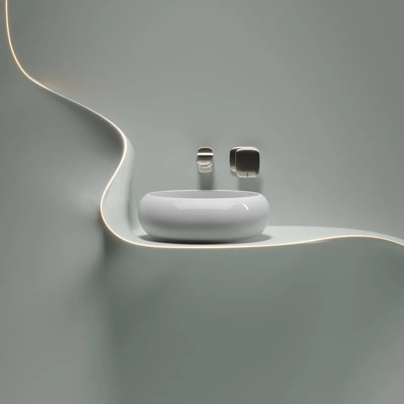Накладная раковина Ceramicanova Element CN6050 белая глянцевая Sancos — официальный сайт