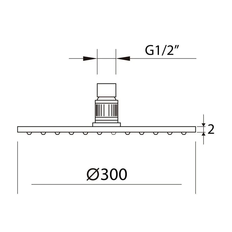Верхний душ Clever SLIM INOX AIR 300 61870 Sancos — официальный сайт