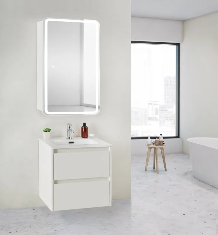 Зеркало-шкаф BelBagno Marino SPC-MAR-500/800-1A-LED-TCH с подсветкой Sancos — официальный сайт
