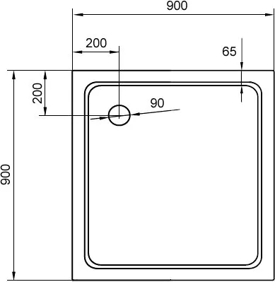 Поддон для душа Cezares Tray SMC TRAY-M-A-90-35-W 90x90 Sancos — официальный сайт