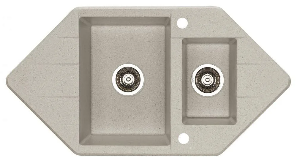 Мойка ALVEUS ALGRANIT CUBO 80 A14 DALMATA 952x500 1+1/2 в комп.с сифоном 1077136, Sancos — официальный сайт