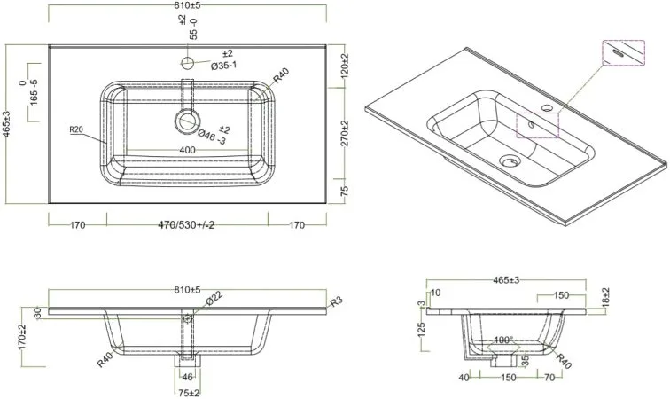 Мебельная раковина BelBagno BB800ETL Sancos — официальный сайт
