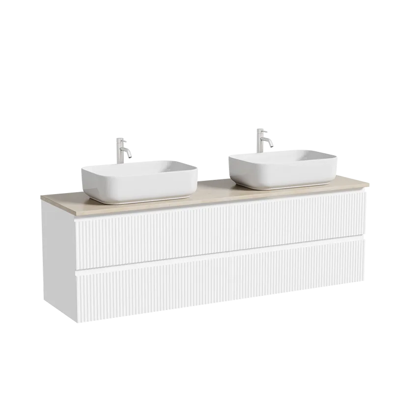 Тумба с раковиной Sancos Snob R 160 bianco, столешница бежевая TT160A2X, раковина CN5043 Sancos — официальный сайт