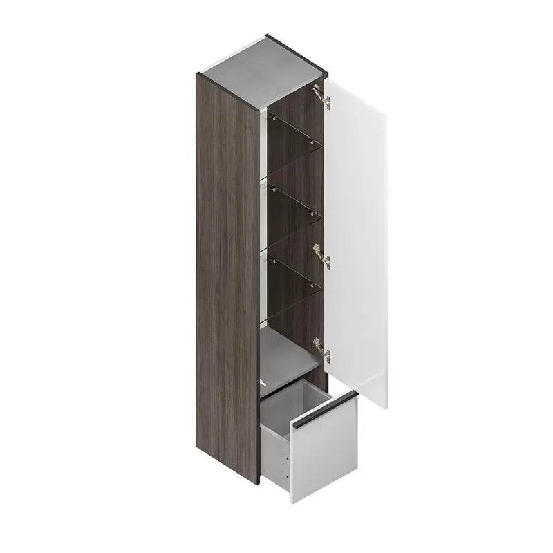 Шкаф-пенал для ванной KERAMA MARAZZI Modula 35 R с дверцей и ящиком, арабика Sancos — официальный сайт