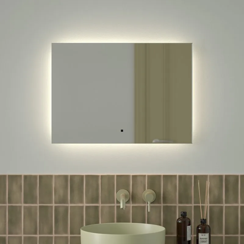 Зеркало Defesto Glow DF 2504RH 70х50 с LED-подсветкой, 4 500 K, инфракрасный выключатель