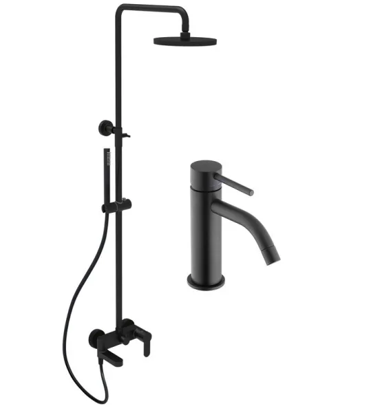 Комплект для ванной Paffoni Light KITCOL632NO71 черный матовый Sancos — Оригинал