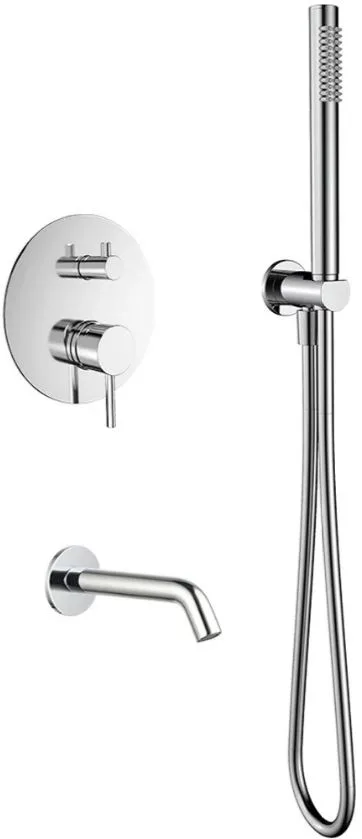 Душевой комплект AQUAme AQM8406CR, С ВНУТРЕННЕЙ ЧАСТЬЮ, хром Sancos — официальный сайт