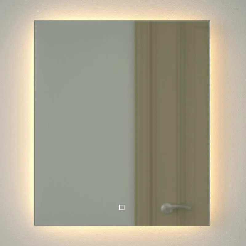 Зеркало Defesto Glow DF 2516S 60х70 с LED-подсветкой, 3000 K, сенсорный выключатель