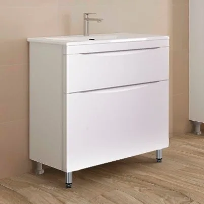 Тумба под раковину без столешницы Style Line Бергамо Мини 70 Люкс Plus напольная, антискрейтч белая