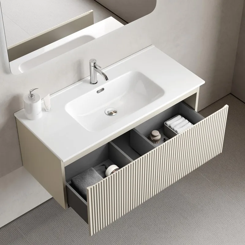 Тумба под раковину Sancos Snob R 1.0 100 подвесная Beige soft (капучино), SNR1.0100CE Sancos — официальный сайт