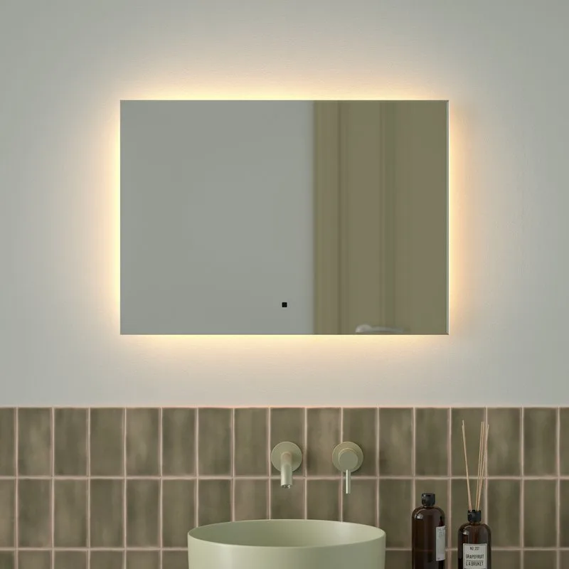 Зеркало Defesto Glow DF 2514RH 70х50 с LED-подсветкой, 3000 K, инфракрасный выключатель