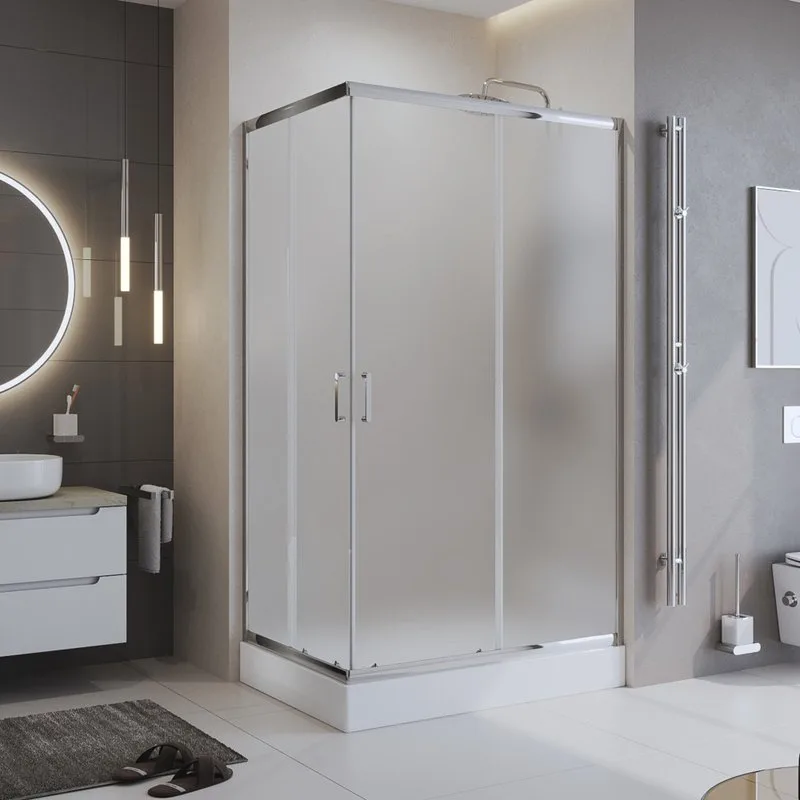 Душевой уголок BelBagno Uno -195 AH 2 100/90 P Cr стекло текстурное Sancos — официальный сайт
