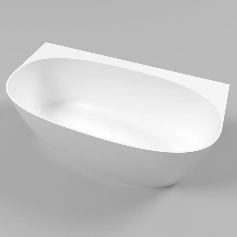 Ванна из искусственного камня WHITECROSS Pearl A 155x80 см, пристенная, белая, овальная, с донным кл Sancos — официальный сайт