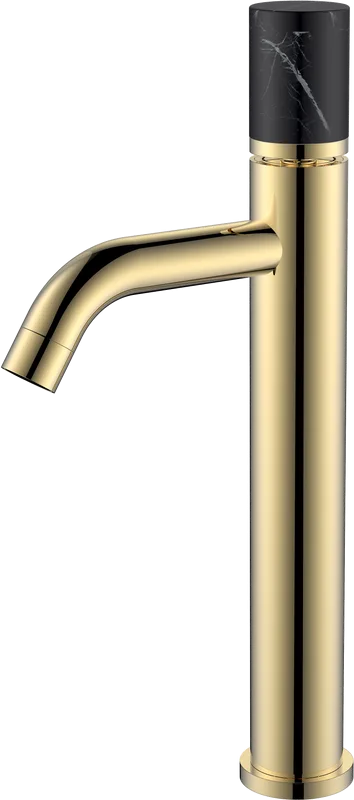 Смеситель для раковины Boheme Stick 122-G-MR-B золотой, черный мрамор Sancos — официальный сайт