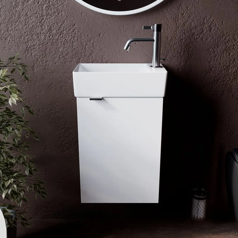Тумба под раковину Sancos Mini 35 R подвесная белый глянец, MN35WR Sancos — официальный сайт