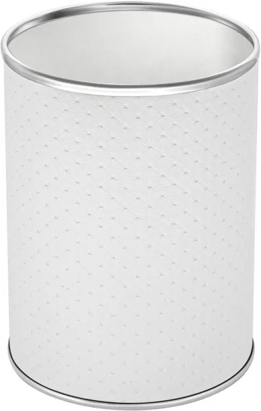 Мусорное ведро Geralis M-PWH-B белое, хром, 3 л