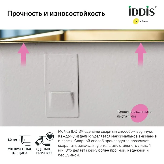Мойка кухонная IDDIS Edifice EDI54B0i77 Sancos — официальный сайт