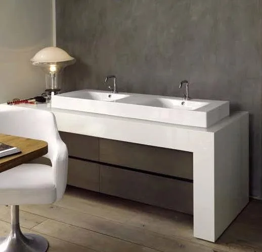 Раковина Kerasan Cento 3536 140 см, двойная Sancos — официальный сайт