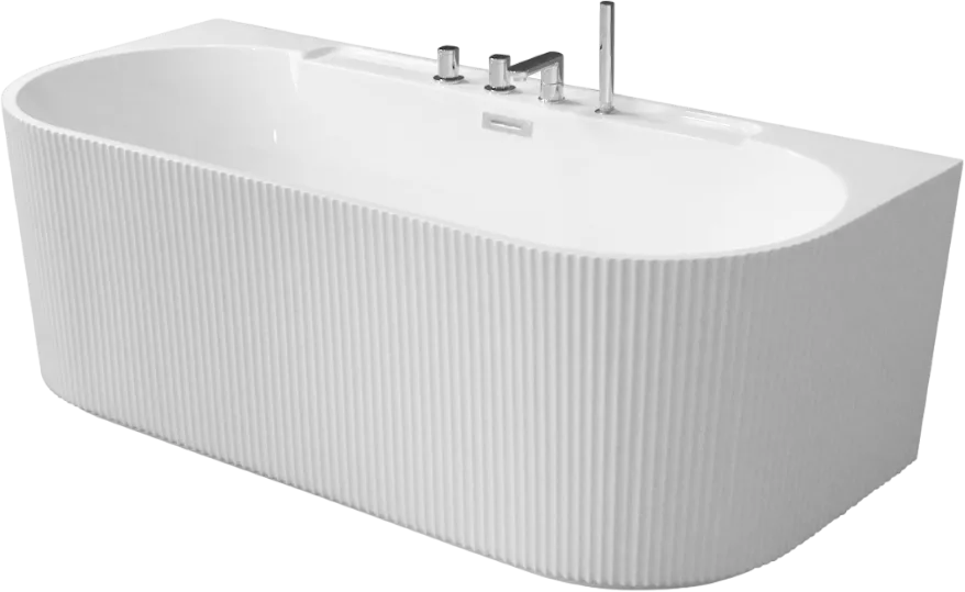Акриловая ванна Esbano Aruba 170x80 см, пристенная, белая, со смесителем, со сливом-переливом, с дон Sancos — официальный сайт