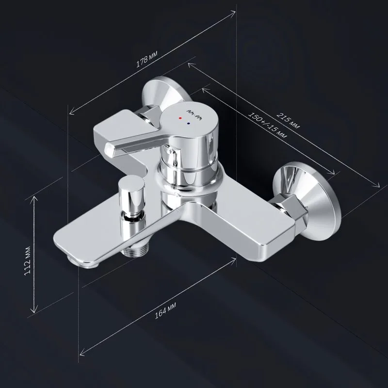 Смеситель для ванны с душем AM.PM X-Joy S F85B10000 Sancos — официальный сайт