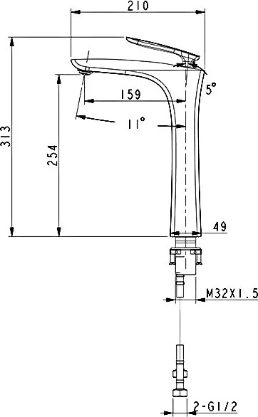 Смеситель для раковины Timo Helmi 4011/00-16F Sancos — официальный сайт