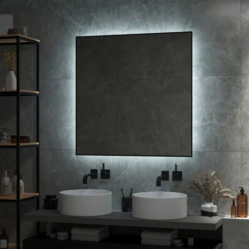 Зеркало Art&Max Sorrento 100х100 с LED-подсветкой, 6000К Sancos — официальный сайт