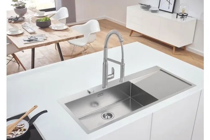 Мойка кухонная Grohe K1000 31581SD1 нержавеющая сталь, L Sancos — официальный сайт