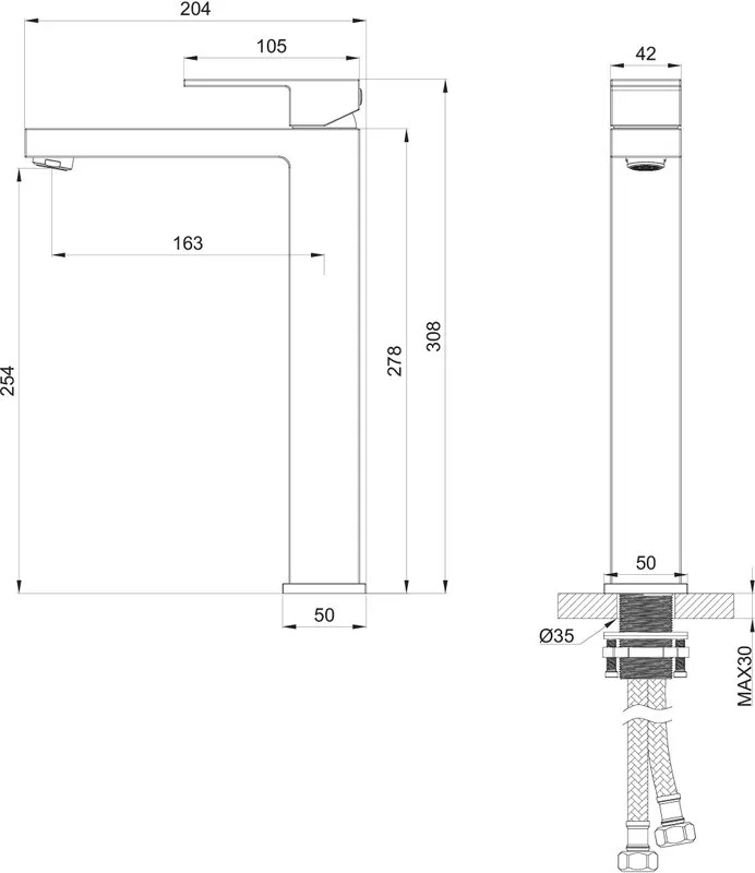 Смеситель для раковины Wonzon & Woghand WW-88239016-CR хром Sancos — официальный сайт