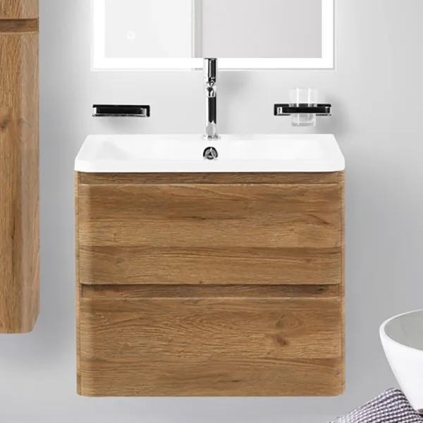 Тумба под раковину без столешницы BelBagno Albano 60 подвесная, rovere rustico Sancos — официальный сайт