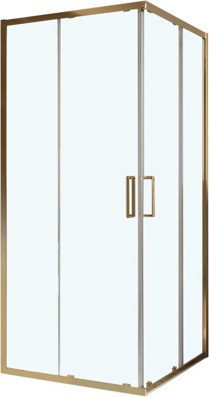 Душевой уголок BelBagno Luce A-2-100-C-ORO 100x100, профиль золото, стекло прозрачное Sancos — официальный сайт