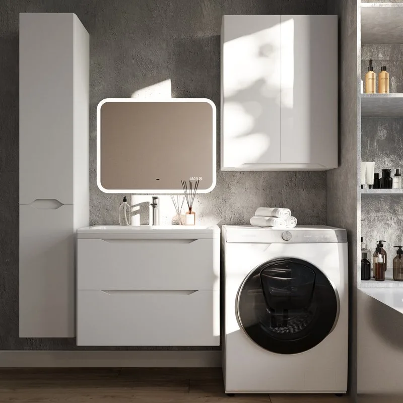 Тумба под раковину без столешницы Style Line Марелла 70 подвесная, антискрейтч, белая матовая