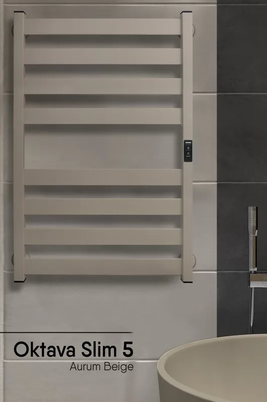 Полотенцесушитель электрический Indigo Oktava Slim 5 LСLOKS5E80-50ABERt бежевый Sancos — официальный сайт