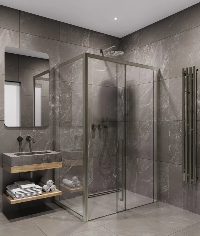 Душевой уголок Timo TDSS-140/13C-8L + TSS-1000/13C-8 140x100 см, профиль никель, стекло прозрачное Sancos — официальный сайт