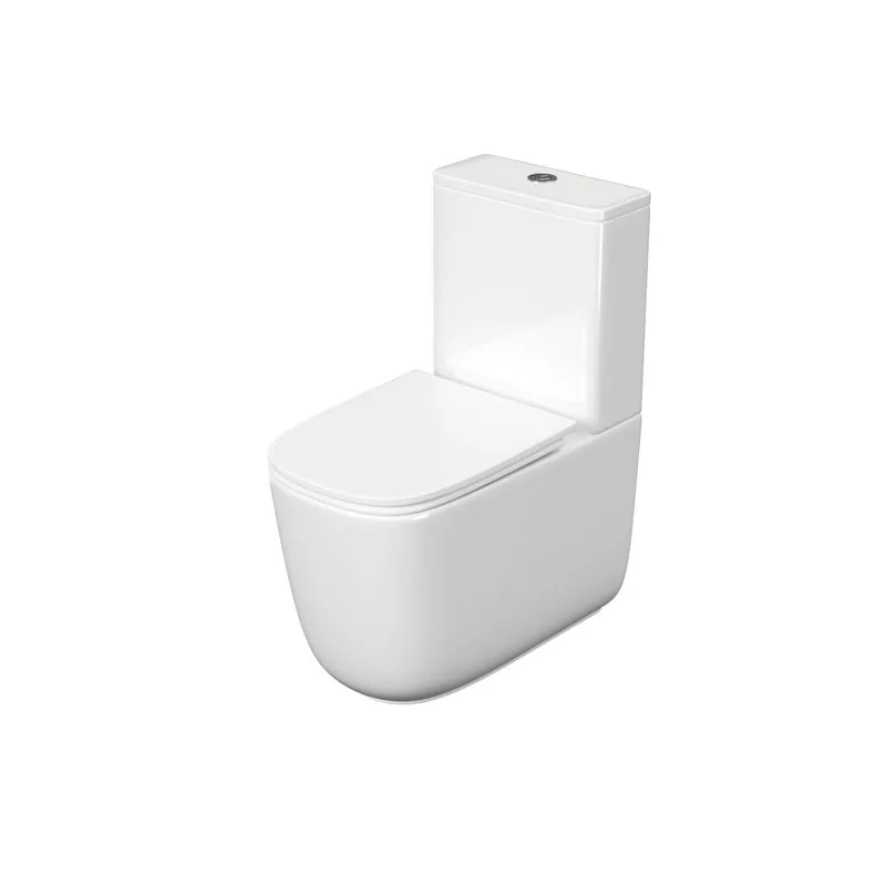 Унитаз-компакт напольный AQUATEK Optima Plus Square AQ4451-00 безободковый, с микролифтом Sancos — официальный сайт