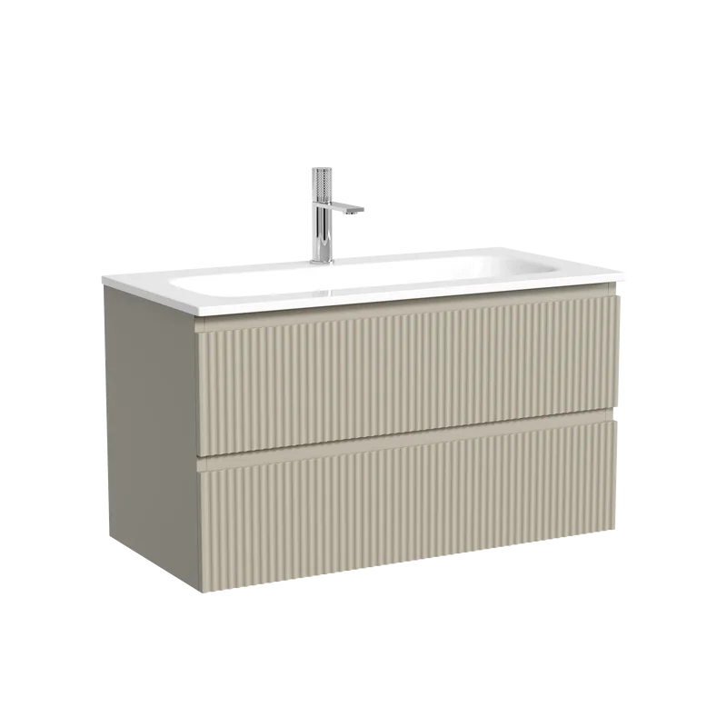 Тумба с раковиной Sancos Snob R 90 подвесная, beige soft, раковина СN7019 Sancos — официальный сайт