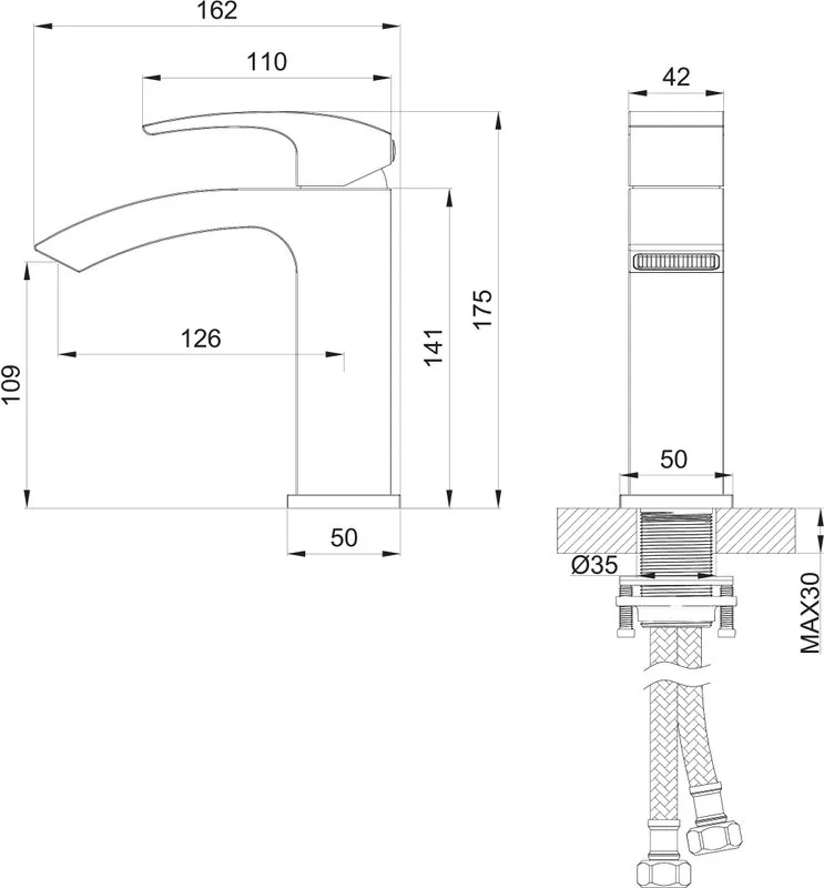 Смеситель для раковины Wonzon & Woghand WW-88139009-MB матовый черный Sancos — официальный сайт