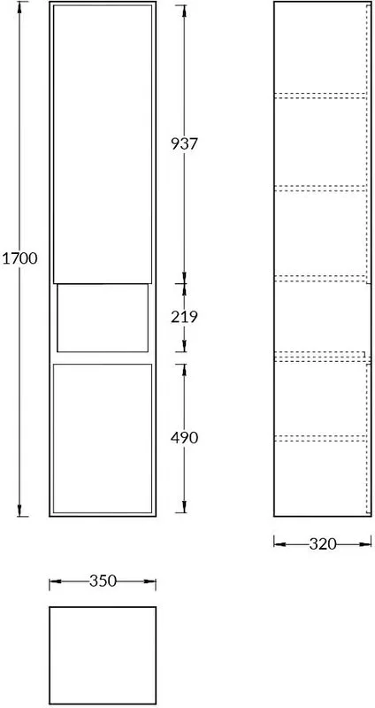 Шкаф-пенал для ванной KERAMA MARAZZI Plaza Modern 170 белый глянцевый Sancos — официальный сайт
