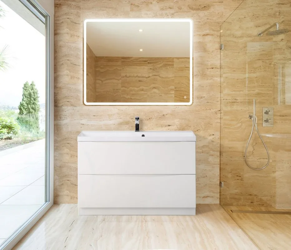 Тумба под раковину без столешницы BelBagno Marino 90 bianco lucido, напольная Sancos — официальный сайт