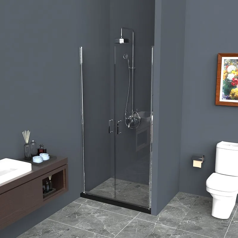 Душевая дверь в нишу BelBagno Uno B-2-100-C-Cr стекло прозрачное Sancos — официальный сайт
