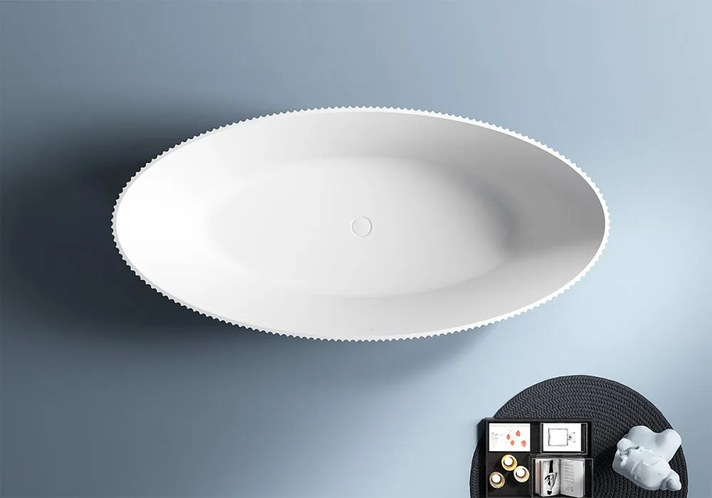 Акриловая ванна Abber AB9327 180x85 см, отдельностоящая, белая, овальная, с каркасом, со сливом-пере Sancos — официальный сайт