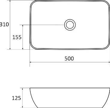 Накладная раковина Ravak Uni 500 R Slim Sancos — официальный сайт