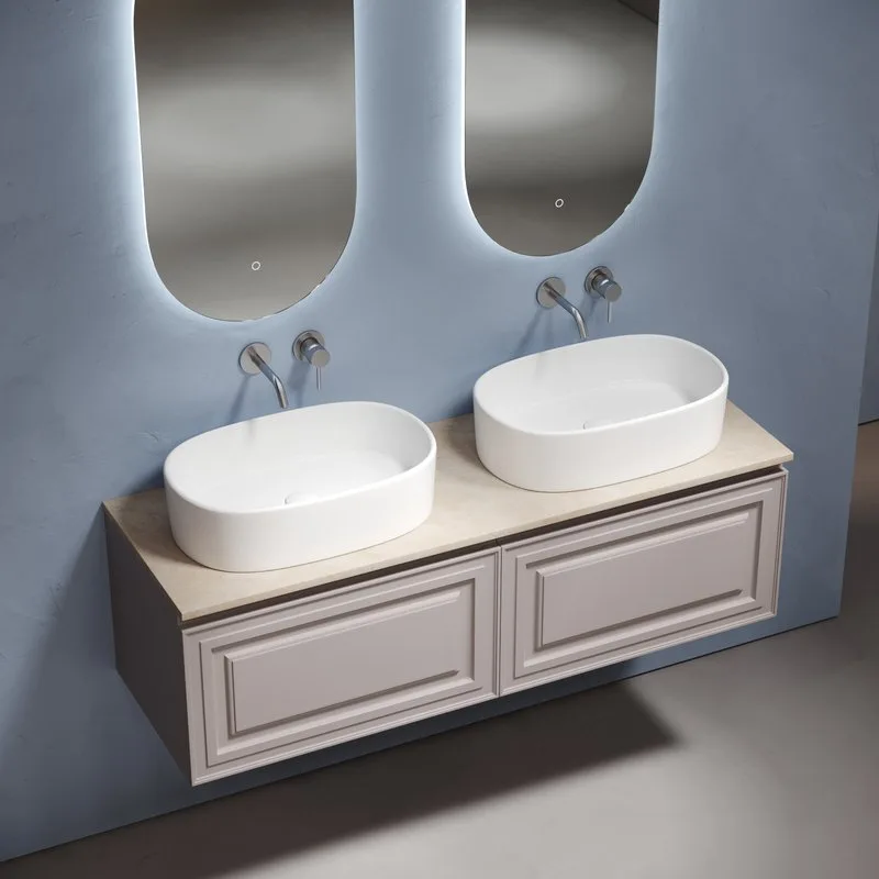 Тумба с раковиной Sancos Very 140 doha soft, столешница бежевая TT140A2, раковина CN6075 Sancos — официальный сайт