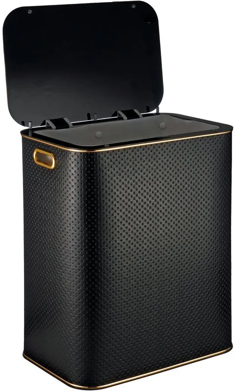 Корзина для белья Geralis PBG-S черная, золото, большая Sancos — официальный сайт